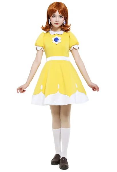 Tennis N64 Princess Daisy Cosplay Costume Dress