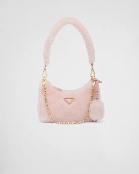 Prada Re-Edition shearling mini-bag