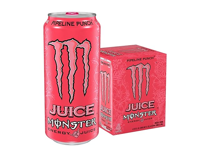 Monster Pipeline Punch, 16 Fl Oz, 4 Pack - guava - 473 ml (Pack of 4)