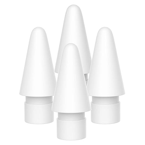 Replacement Tips Compatible with Apple Pencil 2 Gen iPad Pro Pencil - iPencil Nib for iPad Pencil 1 st/Pencil 2 Gen White 4 Pack (White 4 Pack) - White 4 Pack