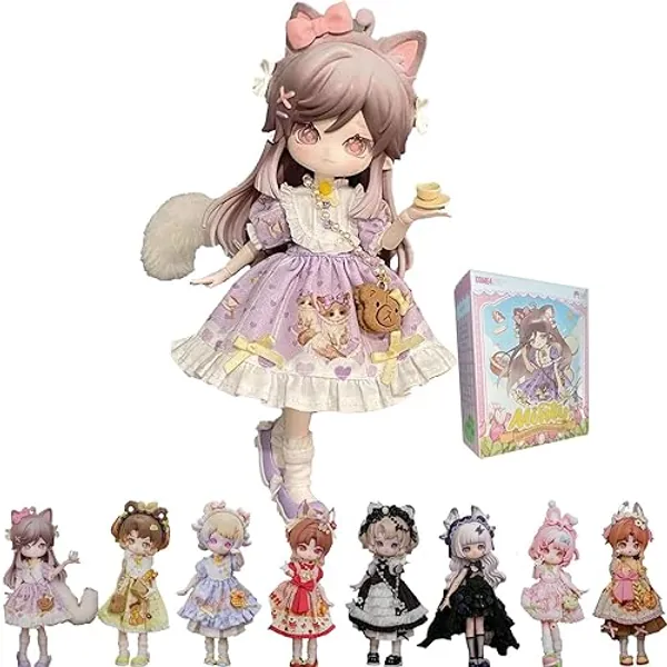 GNATAPIAY 1/12 BJD Dolls Blind Box,Kawaii BJD Dolls MITIAN Series-Magical Forest 1/12 Ball Jointed Doll Collectable Action Figure Posable Dress Up Doll for Girls Birthday Party Gift Toys - 1 Box