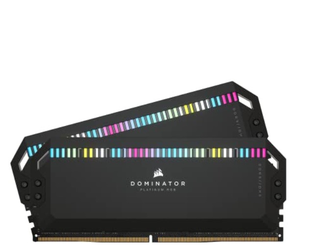 CORSAIR DOMINATOR PLATINUM RGB DDR5 RAM 32GB (2x16GB) 6200MHz CL36 Intel XMP iCUE Compatible Computer Memory - Black (CMT32GX5M2E6200C36) - 32GB (2x16GB) - Black