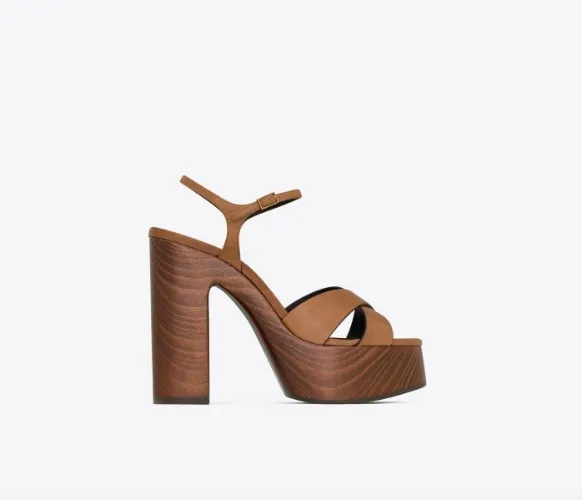 bianca platform sandals in smooth leather