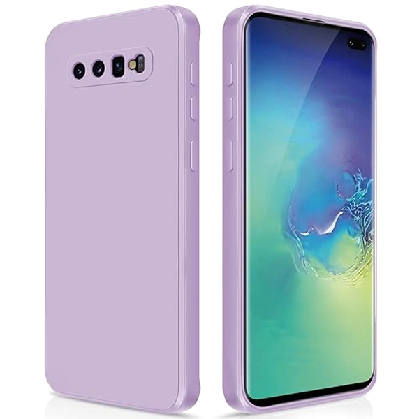 GiiYoon Funda para Samsung Galaxy S10 Plus, Case de Silicona Suave de TPU Carcasa Protector de Goma Fexible Prueba Liviano y a Delgado de Golpes Antirrayas para Teléfono (Violeta)