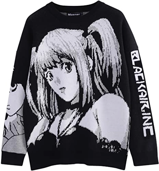 Maener Men's Death Note Sweater Misa Amane Knit Pullover Top for Women Unisex