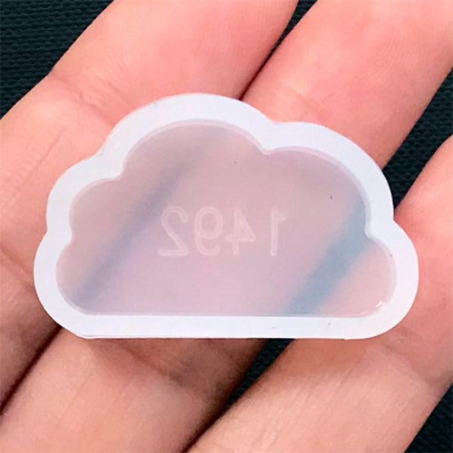 Cloud Silicone Mold | Kawaii Clear Mold for UV Resin | Epoxy Resin Mould | Decoden Cabochon Mold | Resin Craft Supplies (30mm x 17mm) | Default Title