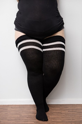Black & White Stripes - Short 27 Inches