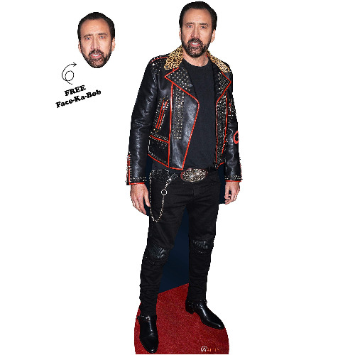 Nicolas Cage Cardboard Cutout Nicolas Cage Cardboard Cutouts Life Size Realistic Set of 2 - Nic Cage Celebrity Mask - Cardboard Standup - Great Party Decoration Solid - 
