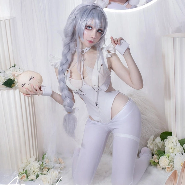 Angel Bunny Bodysuit Cosplay Set