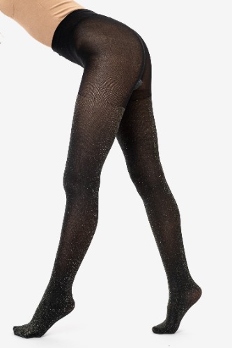 RN-PHSPK - Sparkle Pantyhose | Black/Gold / XS/S