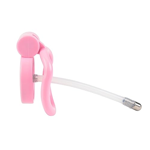 SM Men Beginner Cage Chastity Lock Bird Cage Chastity Device Adult Game Sex Toys Cock Cage Penis Cage Sissy Inverted Chastity Rooster Cage to Prevent Erection Bondage for Lovers - 2-pink with silicone catheter