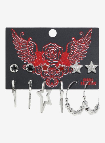 Social Collision Star Hoop Earring Set