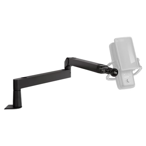 Elgato Wave Mic Arm LP - Low Profile Mikrofonarm mit Kabelkanälen für einen sauberen Arbeitsplatz, Tischklemme, vielseitig, voll einstellbar, ideal für Podcast, Streaming, Gaming, Home Office - Schwarz - Low Profile