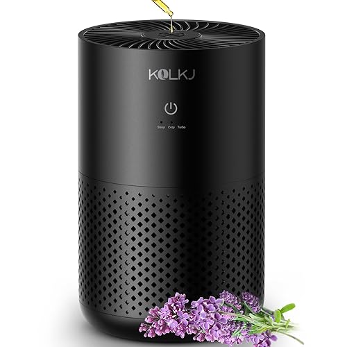 Air Purifiers for Bedroom Home, 20dB air purifier With Aromatherapy for Better Sleep, Small Room Air Cleaner Filter 99.99% Smoke, Allergies, Pet Dander, Odor, Dust, Office, Desktop, KQ-31, White - Standard Size - Black