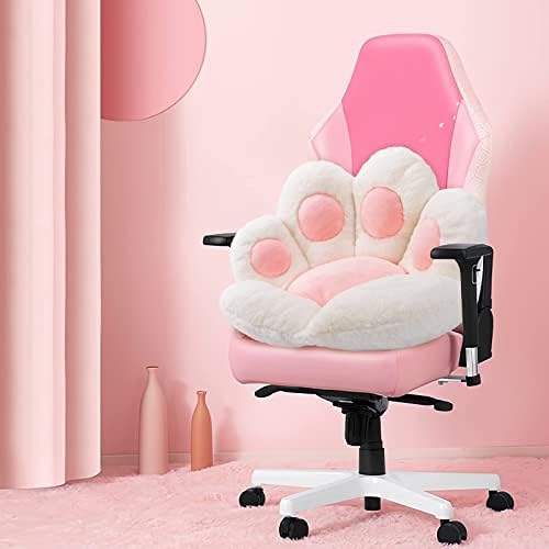 MOONBEEKI Cat Paw Cushion Comfy Kawaii Chair Plush Cushions Shape Lazy Pillow for Gamer Chair 28"x 24" Cozy Floor Cute Seat Kawaii for Girl Worker Gift, Dining Room Bedroom Decorate White - White - 28 Inch