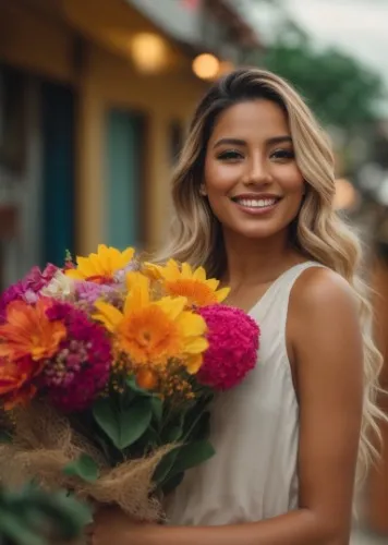 1 big bouquet of flowers