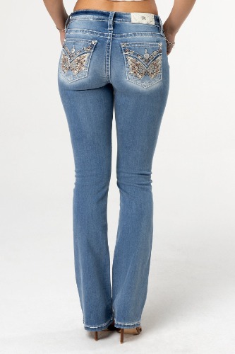 Flora Angel Bootcut Jeans | 26 / 34" / Med/Dark Wash