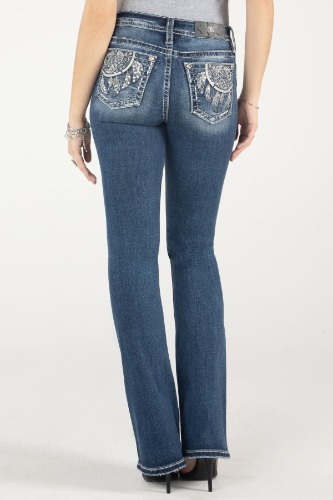 Paisley Dreams Bootcut Jeans | 27 / 34" / Med/Dark Wash