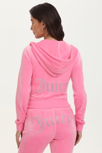 OG Big Bling Velour Hoodie | Hot Hot / S