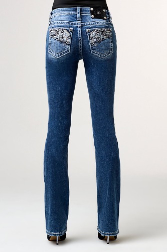 Louise Wings Bootcut Jeans | 27 / 34" / Med/Dark Wash