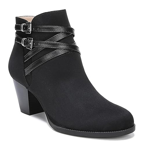 LifeStride Women's Jezebel Ankle Boot - 6.5 Wide Black Micro