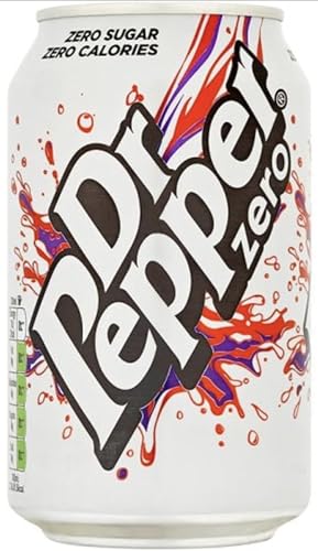 Dr Pepper Zero Cans 330ml 24,48 or 72 Cans (24) - 24