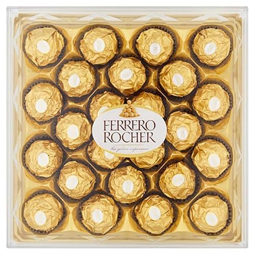 Rocher Milk Chocolate Hazelnut Pralines Gift Box – 24 Pieces (300g) | Luxurious Taste | Elegant Packaging | Gift For Special Occasions