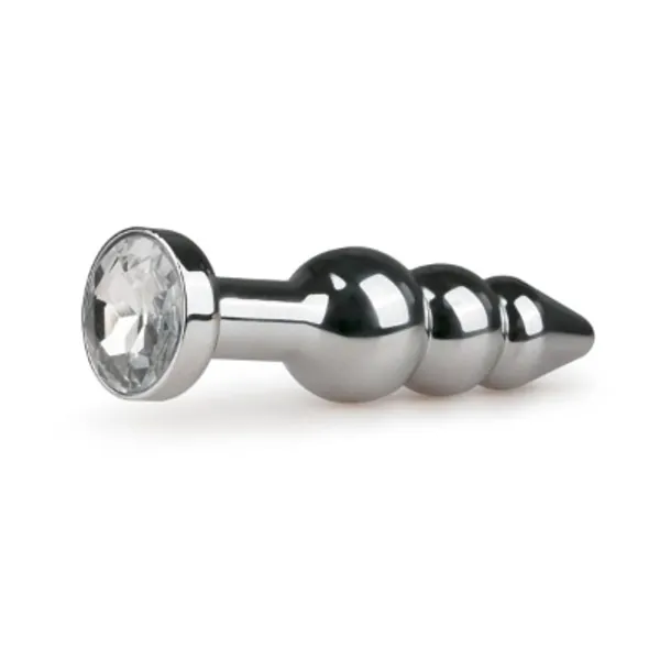 EasyToys Anal Collection - Silver Ribbed buttplug