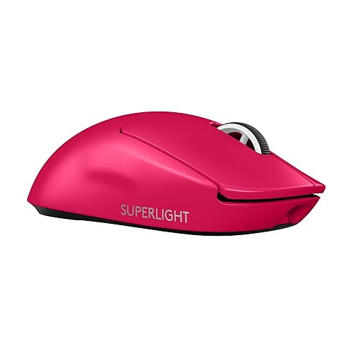 Logitech G PRO X Superlight 2 Lightspeed Wireless Gaming Mouse, Lightweight, LIGHTFORCE Hybrid Switches, Hero 2 Sensor, 32,000 DPI, 5 Programmable Buttons, USB-C Charging, PC & Mac - Magenta