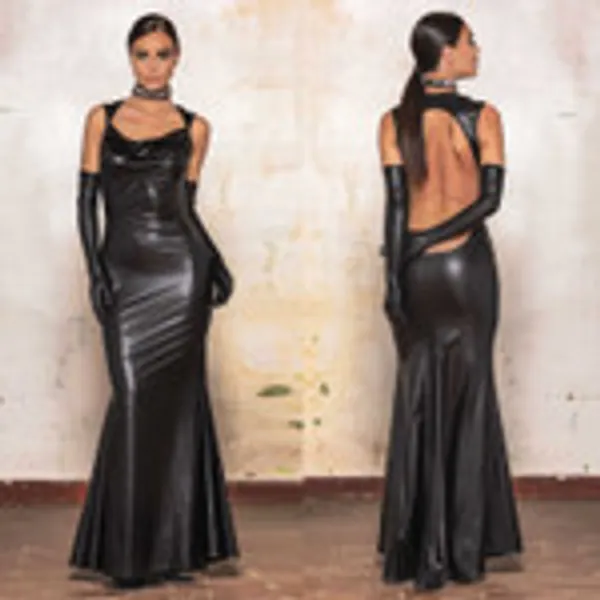 PATRICE CATANZARO Gaelle Wetlook Gown