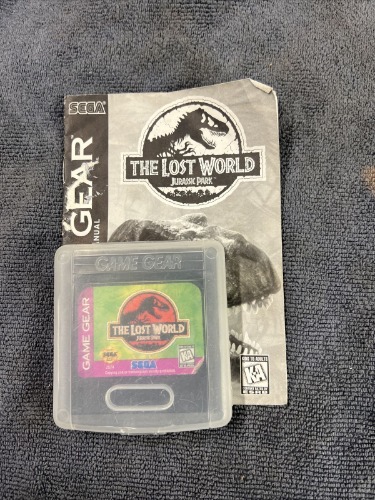 Sega Game Gear Lost World Jurassic Park With Manual