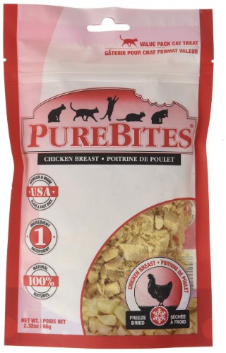 PureBites Chicken Breast for Cats, 2.3oz / 66g - Super Value Size - Breast 66 g (Pack of 1)
