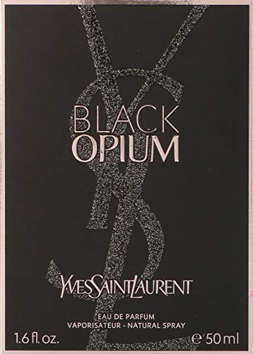 Black Opium by Yves Saint Laurent Eau De Parfum For Women 50ml - Bergamot, Orange, Lemon, Lavender, Rosemary, Fresh, Rose - 50 ml (Pack of 1)