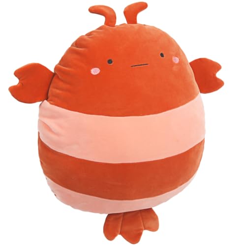 ARELUX 16in Cute Lobster Stuffed Animal Plush Doll Toy Cute Anime Plush Pillow Soft Kawaii Plushies Room Decor Gifts for Kids Girls Boys Birthday - Lobster