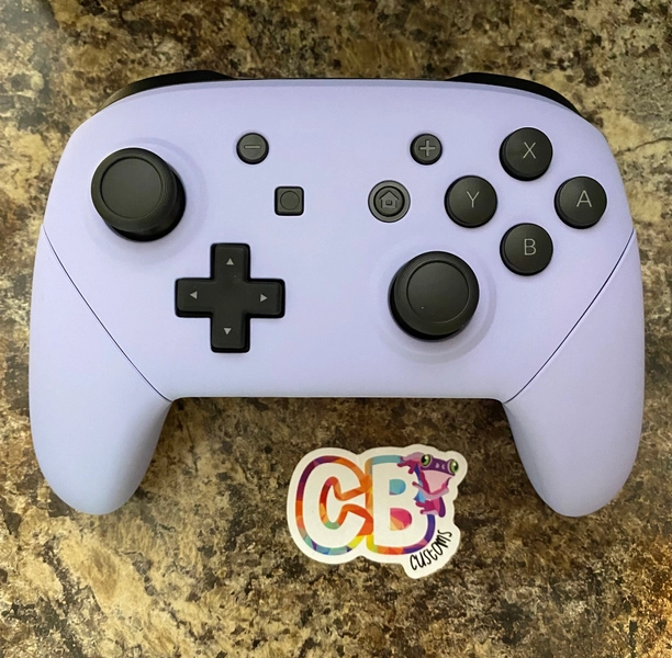 Custom Violet & Stock Buttons Nintendo Switch Pro Controller, CB Customs Gaming