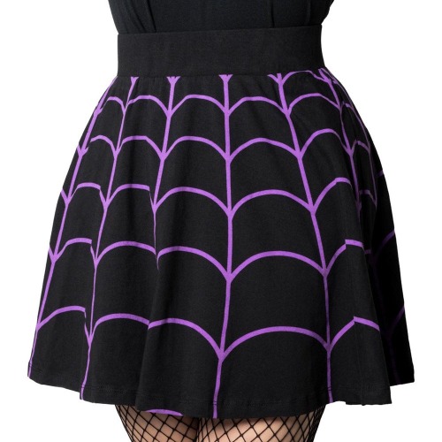 Spiderweb Purple Skater Skirt | XLarge