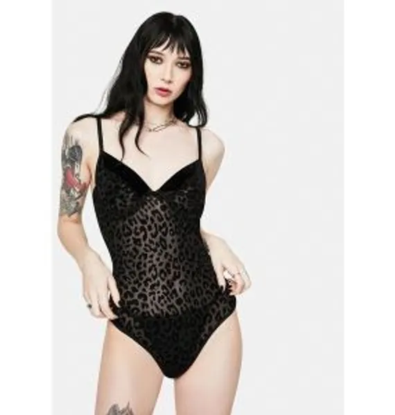 Savage Sheer Velvet Leopard Teddy