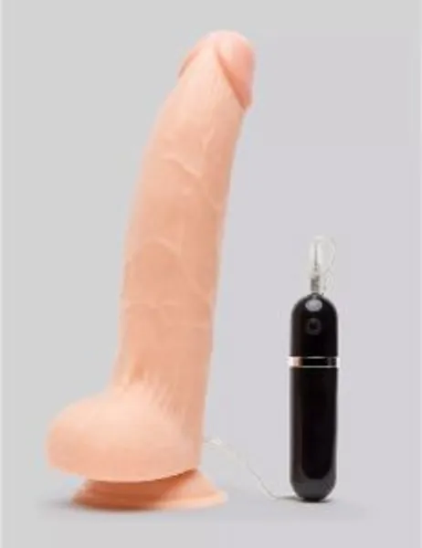 Rowdy Girthy Extra Quiet Suction Cup Dildo Vibrator 8.5 Inch