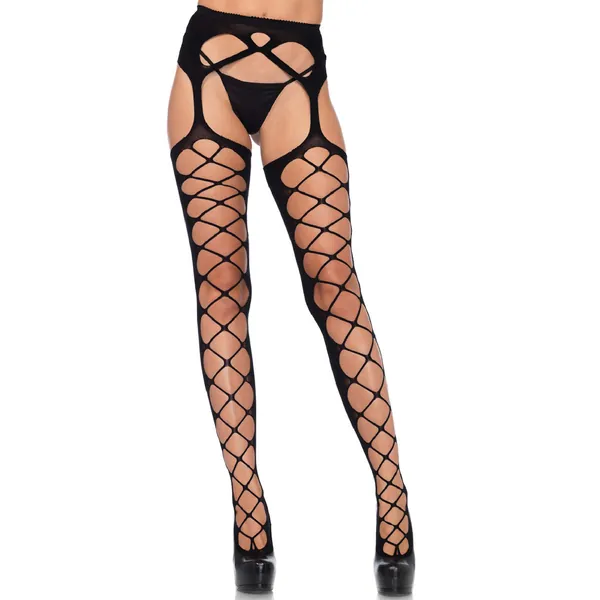 Leg Avenue Medias Opacas DE Red Diamante