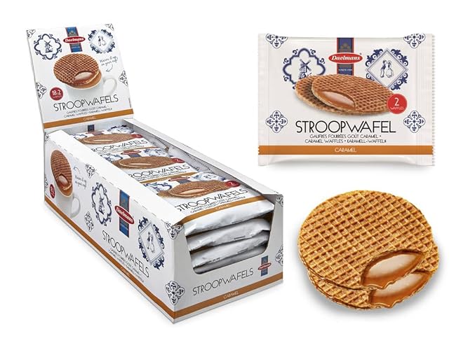Daelmans Stroopwafels - Caramel Wafers - 78 g x 18 in a Box - Authentic Dutch Caramel Waffle - Stroopwaffels