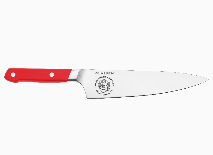 Misen x George Motz - Hamburger America 8 inch Chef's Knife | Red / Hamburger America