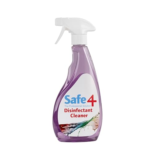 Safe4 Professional Surface Disinfectant Cleaner Ready to Use - Safe for Pets - Ideal for Home, Animal, Bird & Pet Cages & General Commercial Office Cleaning (500 ml (Pack of 1), Lavender) - 500 ml (Pack of 1) - Lavender