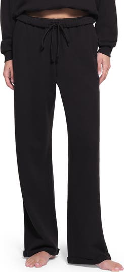 SKIMS Cotton Blend Fleece Classic Straight Leg Pants | Nordstrom