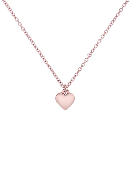 Ted Baker Hara Tiny Heart Pendant Necklace - Silver or Rose Gold Tone Options