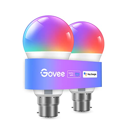 Govee RGBWW Smart Bulbs, Colour Changing WiFi Bulbs with Music Sync, 54 Dynamic Scenes, 16 Million DIY Colours WiFi & Bluetooth Light Bulbs Work with Alexa, Google Assistant Home App, 2 Packs - 2