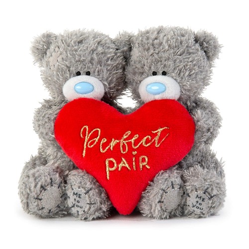 Me to You Tatty Teddy with 'Perfect Pair' Heart - Official Collection,Blue,grey,red