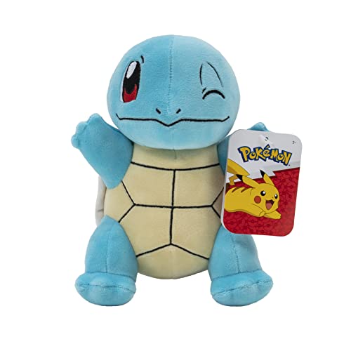 Pokémon PKW2693 Squirtle Plush, Pokemon Plush Authentic Details, Toys for Kids, Multicolor, 8 Inch - Squirtle