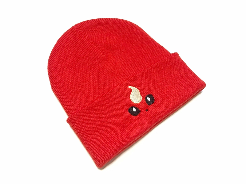 Embroidered Flareon Inspired Beanie | Hat | Adult Gift | Kawaii