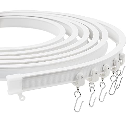 Trimold Premium Ceiling Curtain Track System, Flexible and Durable Design for Effortless Gliding, Ideal for Shower Window RV Room Dividers, Privacy and Home Décor - 3m