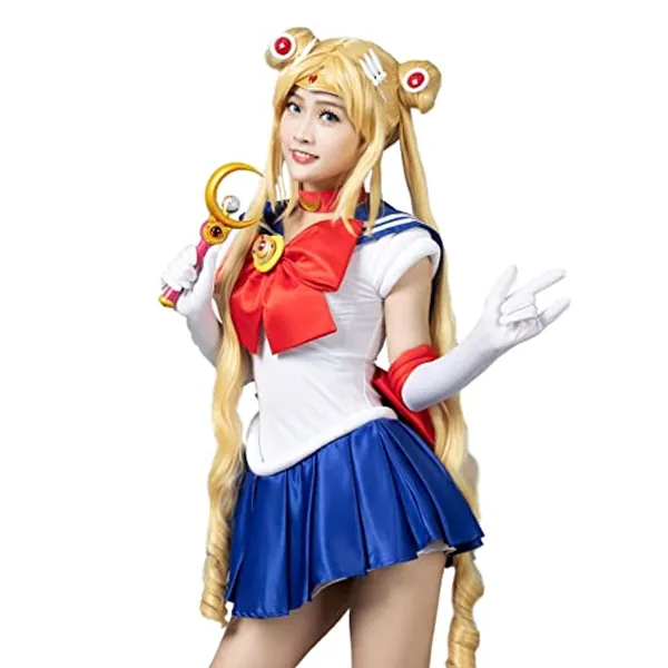 Cosfun Women's Usagi Cosplay Costume Sailor Dress Skirt Suit mp000139 - Multicolored - Medium